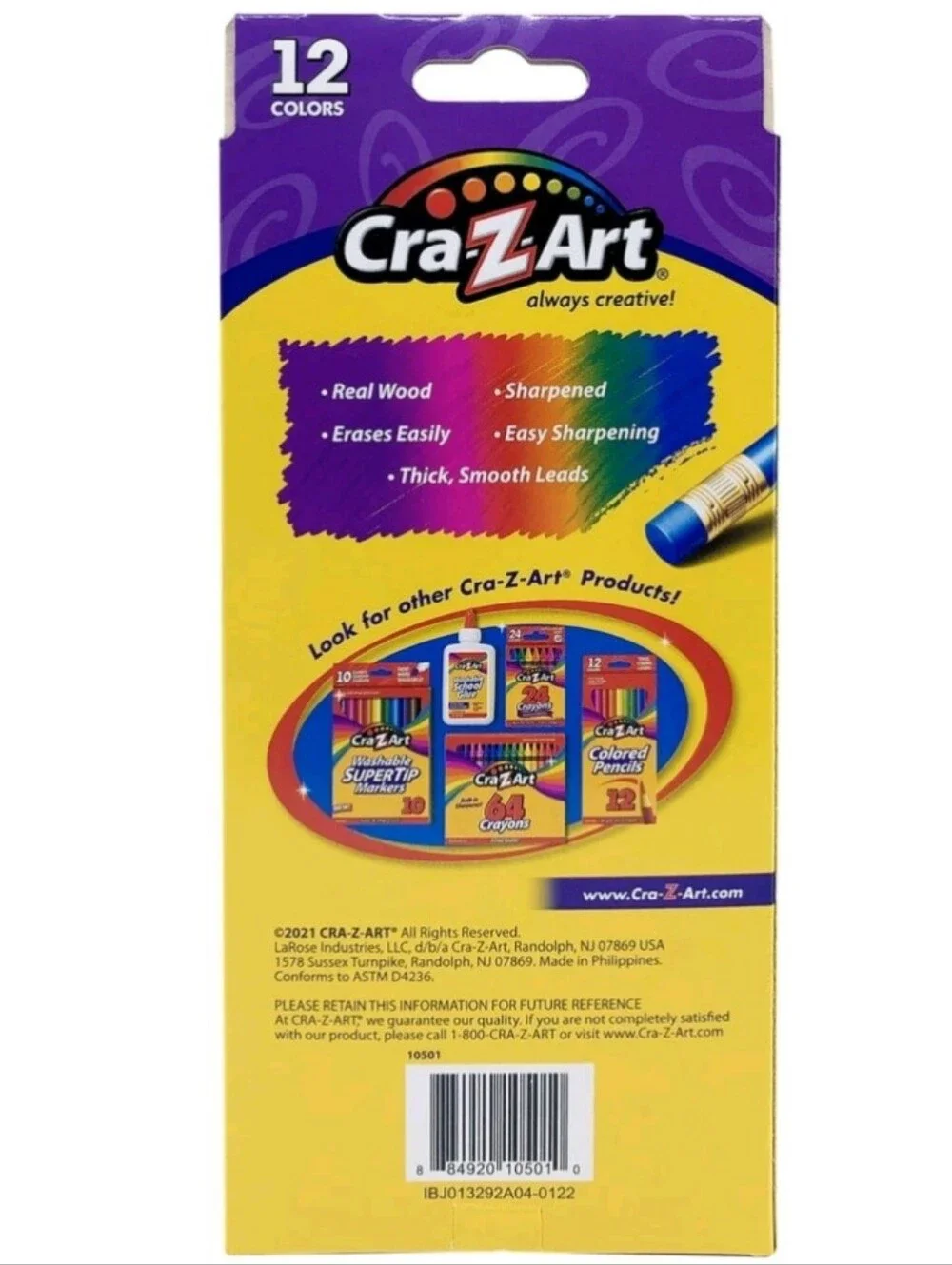 3 Cra-Z-Art Erasable Colored Pencils